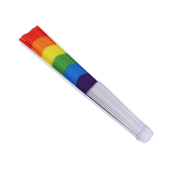 10-Pack Rainbow Folding Hand Fans