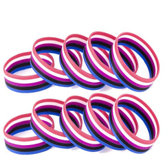 Genderfluid Pride Rubber Wristband (100 Pieces)