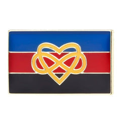LGBTQA Polyamory Infinity Heart Pride Flag Enamel Pin