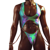Acid Vibrations Hollow Chain Thong Bodysuit
