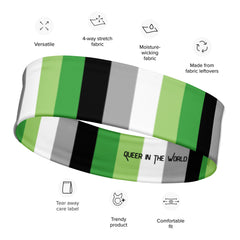 Aromantic Pride Headband