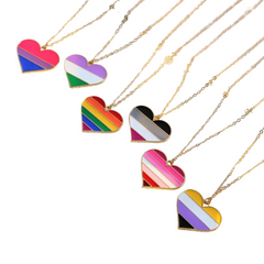 Bisexual Pride Love Necklace