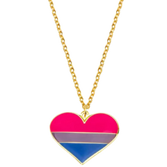 Bisexual Pride Love Necklace
