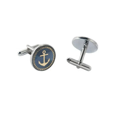 Boat Anchor Enamel Cufflinks