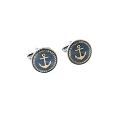 Boat Anchor Enamel Cufflinks