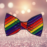 Rainbow Bowtie Enamel Pin