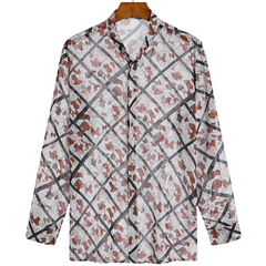 Breezy Allure Casual Mesh Men's Shirt
