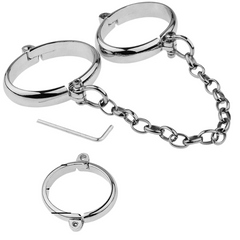 Chain Link Elegance Metallic Bondage Cuffs