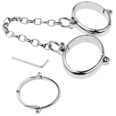 Chain Link Elegance Metallic Bondage Cuffs