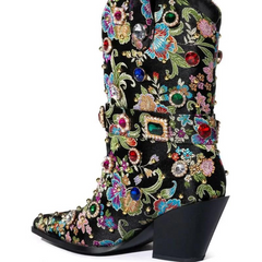Cowgirl Couture Pink Embroidered Boots