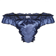 Crossdressing Shiny Ruffle Lace Polka Thong