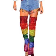 Crystal Dreams Sparkling Pride Rainbow Boots