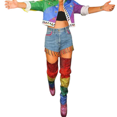 Crystal Dreams Sparkling Pride Rainbow Boots