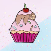 Sloth Cupcake Enamel Pin