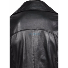 Double Breasted PU Leather Trench Coat