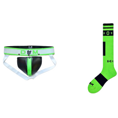 Double Delight Low Waist Color Block Thong + Matching Socks