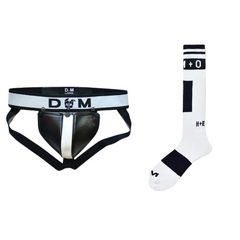 Double Delight Low Waist Color Block Thong + Matching Socks