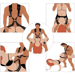 Dual Delight Erotic Sex Sling Harness