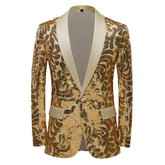 Elegant Floral Sequins Blazer
