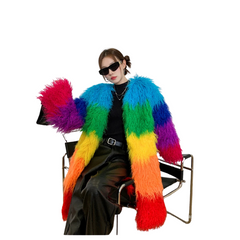 Fur-ocious Pride Colorblock Jacket