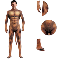 Furry Zentai Body Suit With Tail