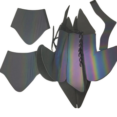 Futuristic Dancewear Reflective Performance Costume