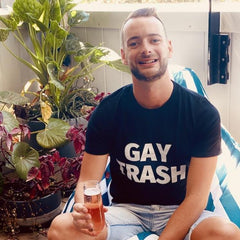 Gay Trash (Black Text) T-Shirt