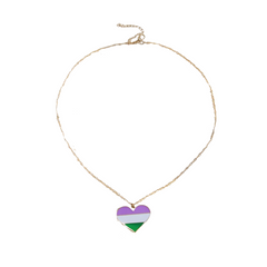 Genderqueer Pride Love Necklace
