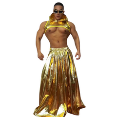 Glitter And Gogo Gold Stage Costume
