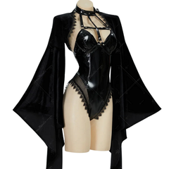 Gothic Holy Nun Halloween Cosplay Bodysuit