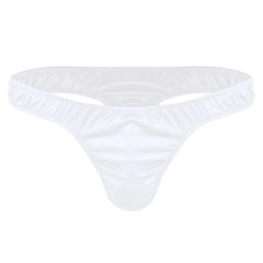 Satin Lace Candy Striper Blue Briefs