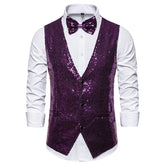 Gala Glitz Sparkling Waistcoat With Bowtie