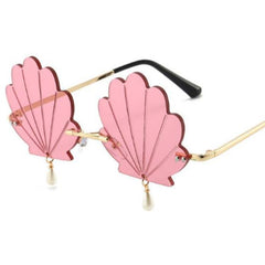 Vintage Shell Rimless Sunglasses