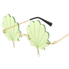 Vintage Shell Rimless Sunglasses