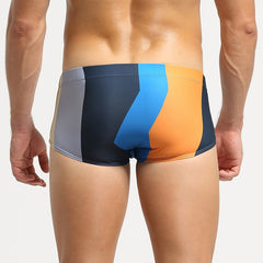 Colour Block Low Waist Swimming Trunks