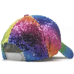 Rainbow Sequins Baseball Cap