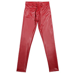 Skinny Motorcycle Men's PU Leather Pants