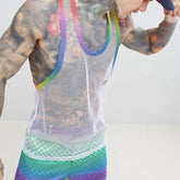 Shades Of Rainbow Sheer Tank Top