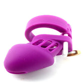 Silicone Purple Chastity Cage