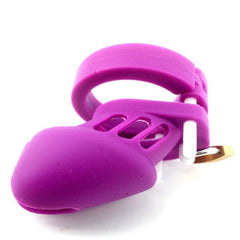 Silicone Purple Chastity Cage