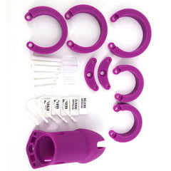 Silicone Purple Chastity Cage