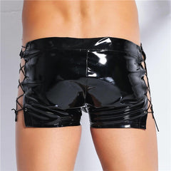 Men's Wild Zip-Up Leather Shorts