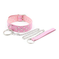 BDSM Studded Collar + Lead
