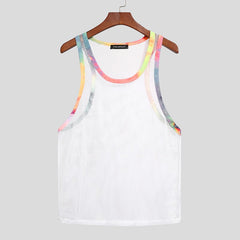 Shades Of Rainbow Sheer Tank Top
