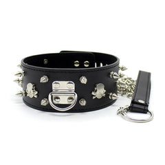 BDSM Studded Collar + Lead