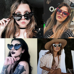 Retro Love Heart Shaped Sunglasses