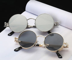 Vintage Round Steampunk Sunglasses