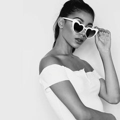 Retro Love Heart Shaped Sunglasses