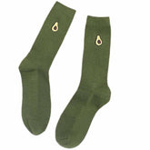Avocado Green Cotton Socks