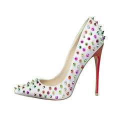 Rainbow Spiked High Heels